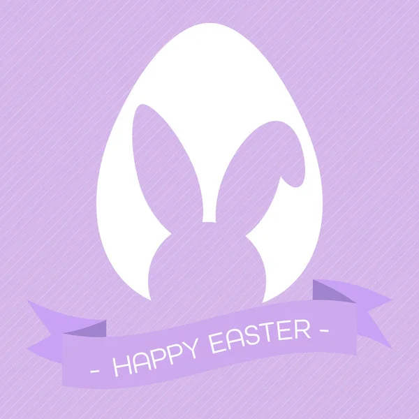 Feliz Tarjeta Felicitación Pascua Con Huevo Conejo Conejo Pascua Textura — Vector de stock