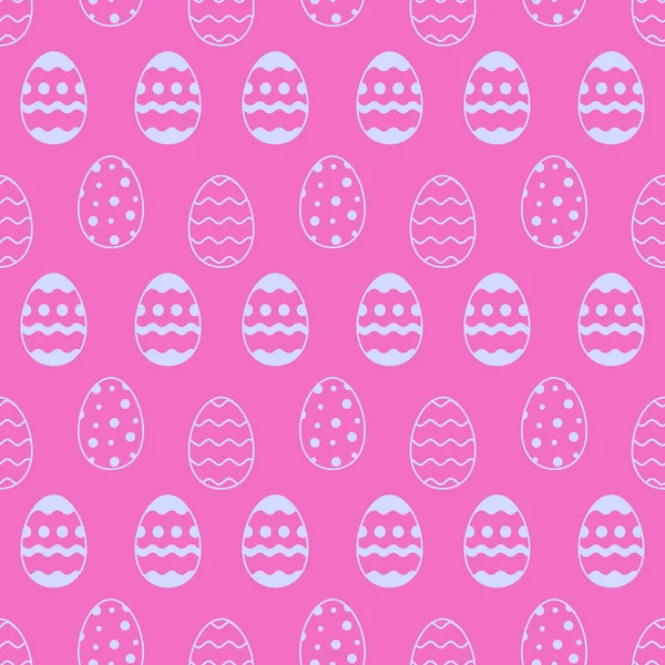 Ovos Páscoa Com Padrão Ornamento Sem Costura Vector — Vetor de Stock