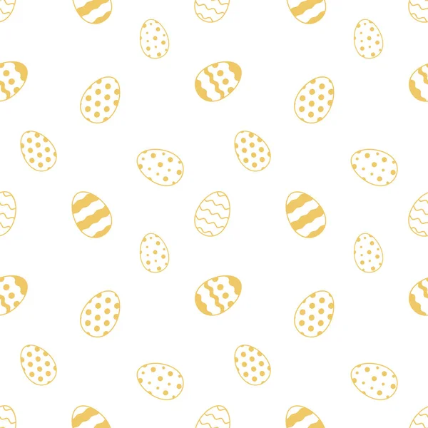 Huevos Pascua Con Patrón Ornamento Sin Costuras Vector — Vector de stock