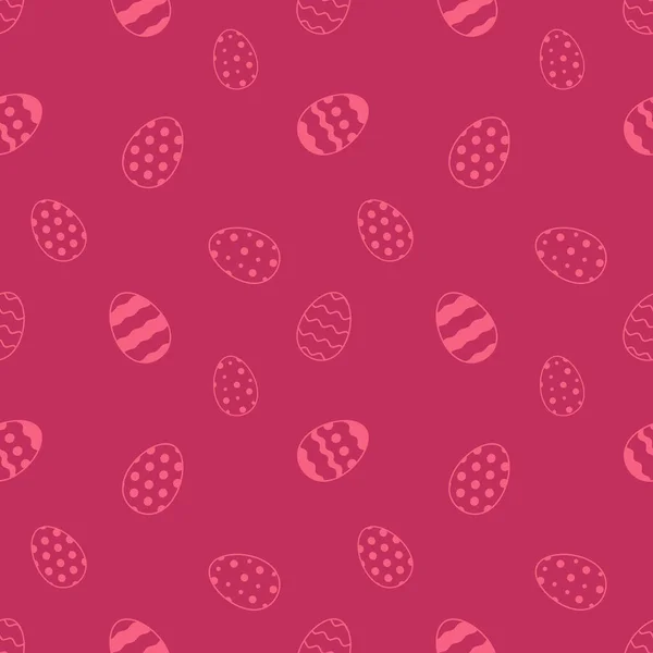 Huevos Pascua Con Patrón Ornamento Sin Costuras Vector — Vector de stock