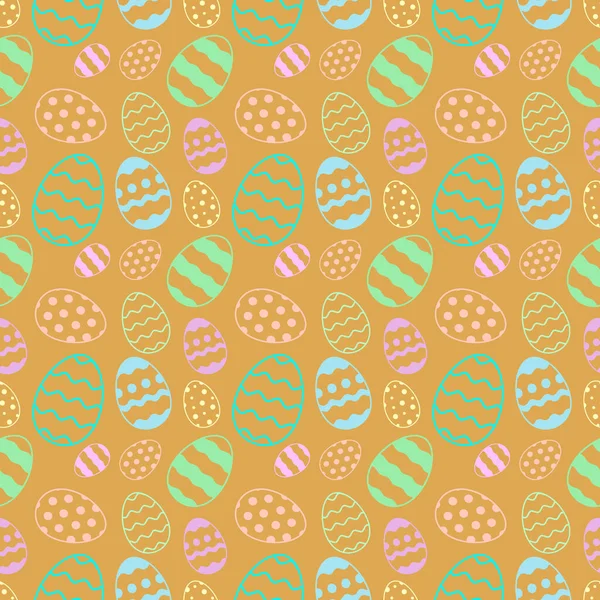 Easter Eggs Seamless Ornament Pattern Vector — Stock Vector