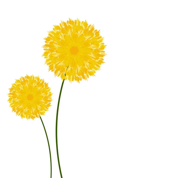 Vektor Kézzel Rajzolt Akvarell Sárga Kör Alakú Virágkoszorú Virágzó Tavaszi — Stock Vector