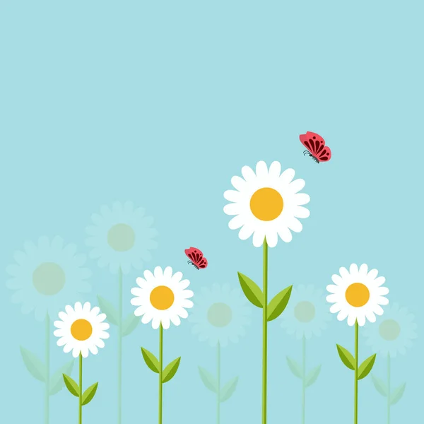 Spring Banner Design Yellow Flowers Background Vector Illustration — Stockvector