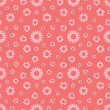 Düzenlenebilir arkaplan illüstrasyonunda dikişsiz papatya çiçeği. Parmak izi için oldukça çiçek desenli. Düz tasarım vektörü. Bahar, yaz çiçekleri kusursuz tasarım.