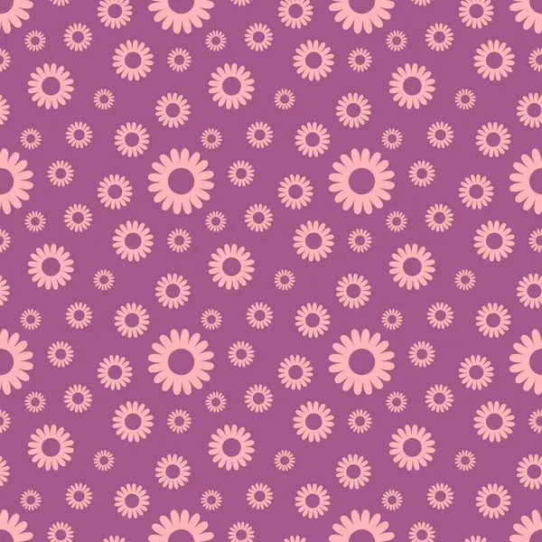 編集可能な背景イラストのデイジーフラワーシームレス プリントのためのかなり花柄 フラットデザインベクター 夏の花のシームレスなデザイン ストックイラスト