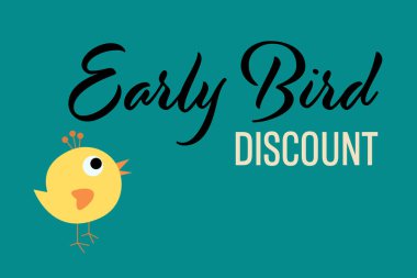 Early Bird Özel İndirim etkinliği afişi veya poster.