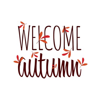 Sonbahar titreşimleri. Motivasyon alıntısı ve minimalist tarzda kestane yaprağı içeren sezonluk kare şablonu. El çizimi harfler. Sancaklar, posterler, kartlar, davetiyeler için sonbahar tasarımı. Vektör illüstrasyonu.