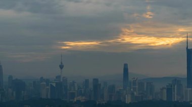 Kuala Lumpur, Malaysia - Nov 27, 2022: Cityscape of Modern Skyscraper at Kuala Lumpur, Malaysia during sunrise morning