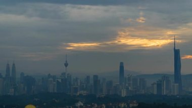 Kuala Lumpur, Malaysia - Nov 27, 2022: Cityscape of Modern Skyscraper at Kuala Lumpur, Malaysia during sunrise morning