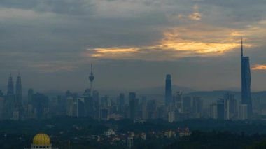 Kuala Lumpur, Malaysia - Nov 27, 2022: Cityscape of Modern Skyscraper at Kuala Lumpur, Malaysia during sunrise morning