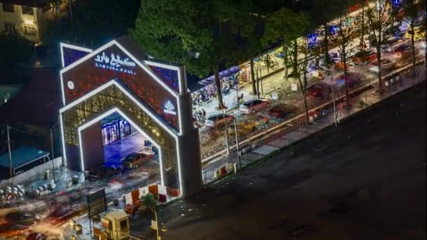 Куала Лумпур Малайзия Ноября 2022 Года Вход Кампунг Бару Расположенный — стоковое видео