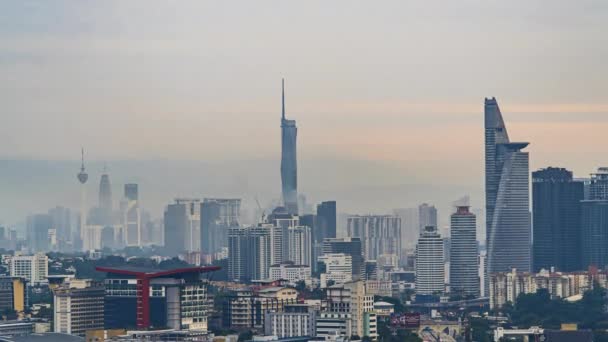 Kuala Lumpur Malaysia January 2023 Time Lapse Uhd Footage Cityscape — Vídeos de Stock