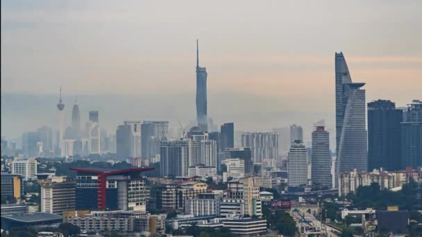 Kuala Lumpur Malaysia January 2023 Time Lapse Uhd Footage Cityscape — Video Stock
