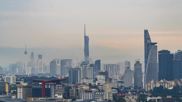 Kuala Lumpur Malaysia January 2023 Time Lapse Uhd Footage Cityscape — Stock Video