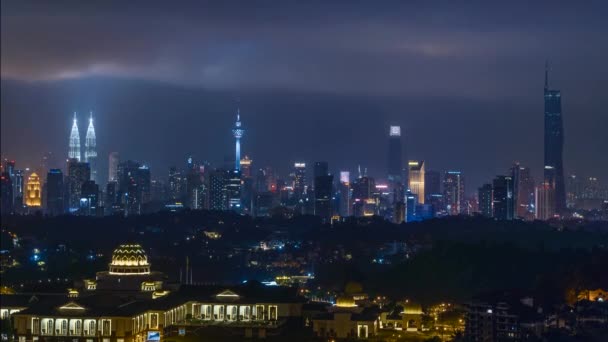 Kuala Lumpur Malaysia January 2023 Time Lapse Uhd Footage Cityscape — Video Stock