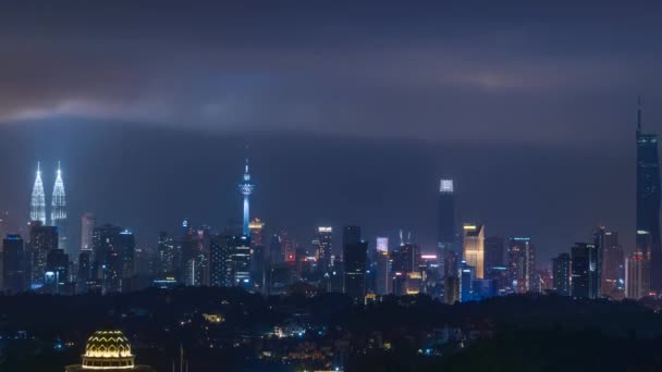 Kuala Lumpur Malaysia January 2023 Time Lapse Uhd Footage Cityscape — Stock video