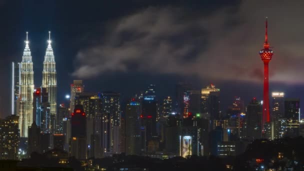 Kuala Lumpur Malaysia January 2023 Time Lapse Uhd Footage Cityscape — стоковое видео