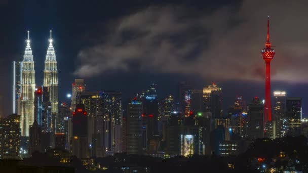 Kuala Lumpur Malaysia January 2023 Time Lapse Uhd Footage Cityscape — Stockvideo
