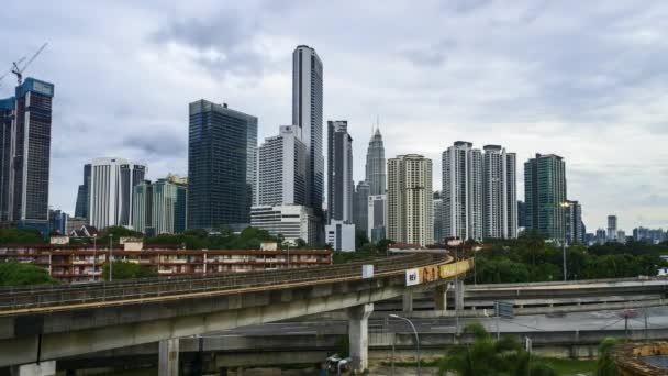 Kuala Lumpur Malaysia January 2023 Time Lapse Uhd Footage Cityscape — Vídeo de Stock