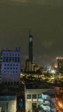 Kuala Lumpur, Malaysia - February 5, 2023 - Time-lapse 4k UHD footage of cityscape of Kuala Lumpur during blue hours