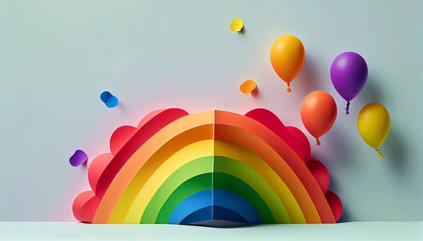 AI images of LGBT Pride day celebration, Love knows no gender, celebrate diversity and inclusion