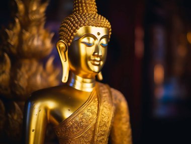 Wesak Günü, Buda heykelinin açık havada çekilmiş bir fotoğrafı.