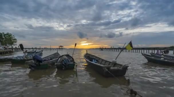 Negeri Sembilan Μαλαισία Aυγ 2023 Στιγμιότυπο Από Ηλιοβασιλέματα Κατά Μήκος — Αρχείο Βίντεο