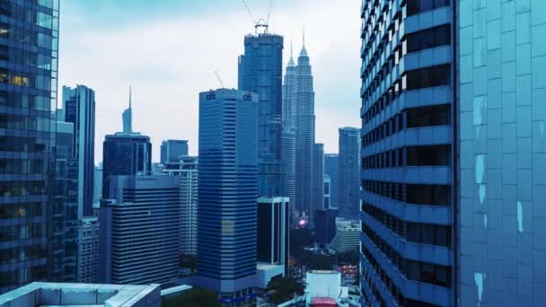 Куала Лумпур Малайзия Сентября 2023 Года Хронометраж Центрального Делового Района — стоковое видео