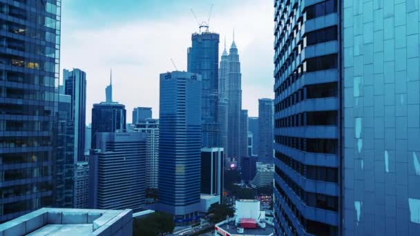 Kuala Lumpur Malásia Setembro 2023 Imagens Lapso Tempo Distrito Empresarial — Vídeo de Stock