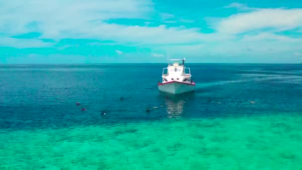 Barco Pescadores Locales Estableció Redes Pesca Mar Para Capturar Peces — Vídeos de Stock