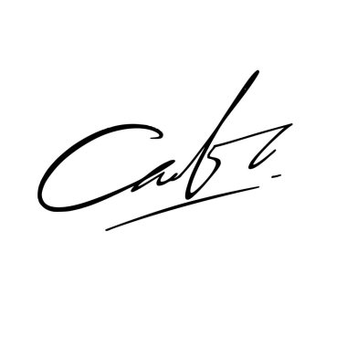 K harfi soyut imza fikirleri. Şeffaf arkaplanı olan bir vektör. Siyah yazı. Dijital kalem ve fırça efekti kullanarak el yazısı. Alfa kanalı.