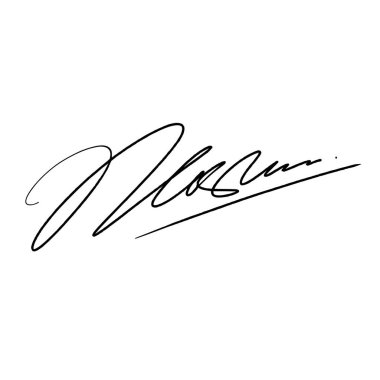 Letter N abstract signature ideas. Vector with alpha channel. Illustration made with a brush pen. black writing color and white background for raster file types and alpha channel for vector files.