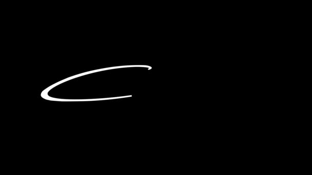 Абстрактная Идея Подписи Начинающаяся Первой Буквы Оживляет Кадр Кадром Подходит — стоковое видео