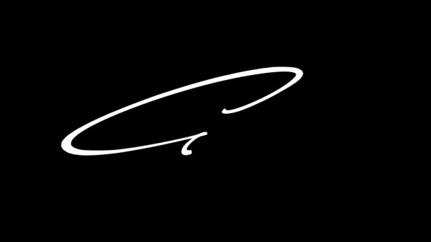 Абстрактная Идея Подписи Стартовая Буква Документа Видео Анимируется Кадр Кадром — стоковое видео