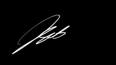 Belgeler için soyut imza fikri. Videolar, siyah ekran için beyaz yazı ve yeşil ekran için siyah yazı ile kare kare canlandırılır. Video materyali olarak kullanılabilir.