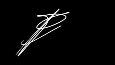 İlk P harfi ile başlayan soyut imza fikri kare kare canlandırıldı. Siyah ekran için beyaz yazı ve yeşil ekran için siyah yazı. Video materyali olarak kullanılabilir.