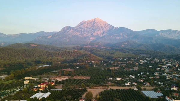 stock image Mountain in the rays of the rising sun