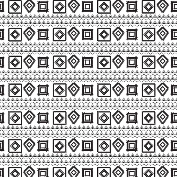 Kusursuz etnik şablon gereçleri tekrarlıyor. Çiçek ve geometrik elementler. Siyah ve beyaz modern kabile tasarımı dokusu, klasik, kumaş, halı giyimi.