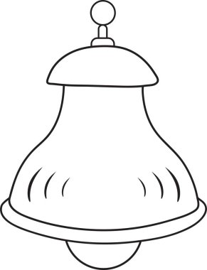 çan uyarı simgesi siyah çizgi çizim karalama konsepti 