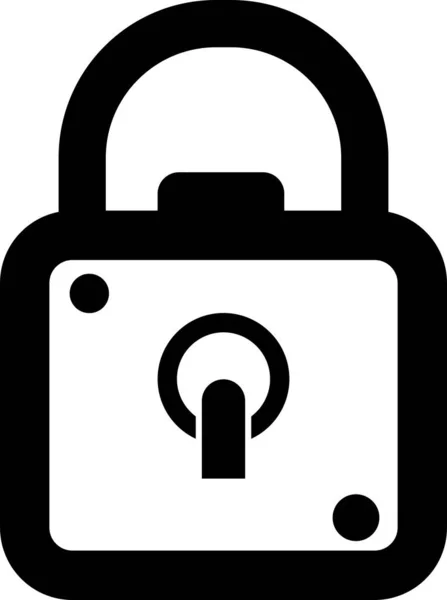 Beyaz arkaplandaki hacker izolasyonlarından korunmak için simge simgesi simgesi siyah satırını kilitle