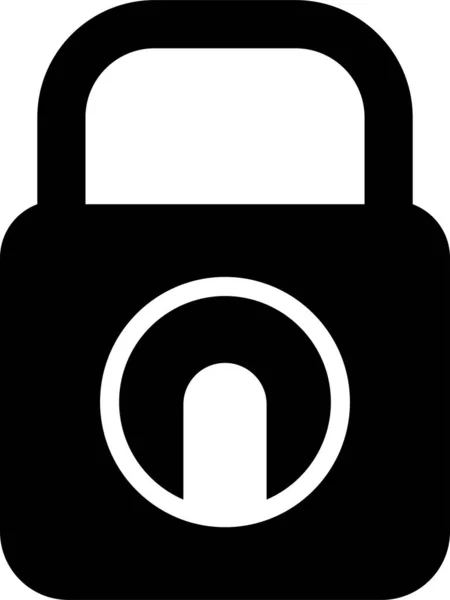 锁图标应用标志黑线保护从黑客隔离在白色背景 — 图库矢量图片