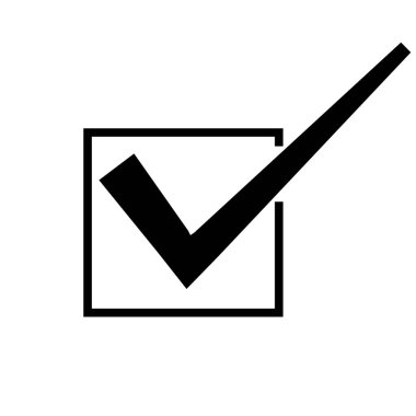 Kutu satırı siyah kavramı ile doğru seçmek için liste simgesi ya da işaret işaretini işaretleyin