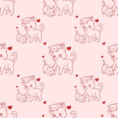 karikatür kedi deseni