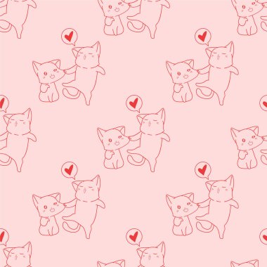 karikatür kedi deseni