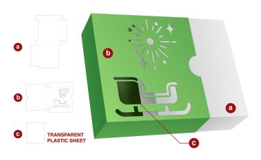 Noel kutusu öldü. Şablon kesildi ve 3B maketi yapıldı.