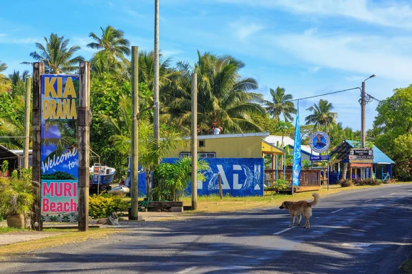 Pequeña Ciudad Muri Beach Isla Rarotonga Islas Cook Destino Turístico — Foto de Stock
