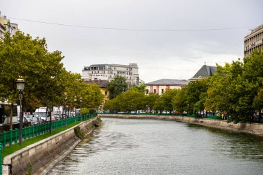 Historic building architecture in Bucharest, Romania, 2022