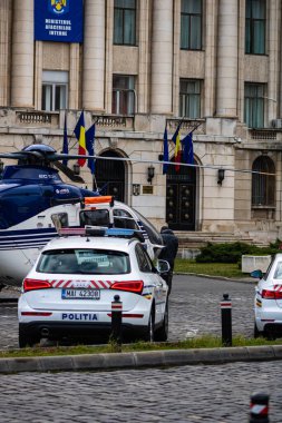 Romanian Police  (Politia Romana) car show in Bucharest, Romania, 2022