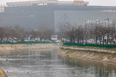 Historic building architecture in Bucharest, Romania, 2022