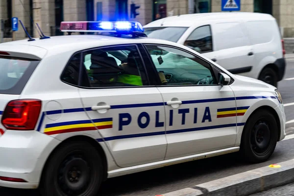 Румунська Поліція Поліція Романа Автомобільне Шоу Бухаресті Румунія 2022 Рік — стокове фото